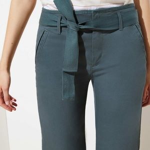 LOFT Petite Tie Waist Wide Leg Pants